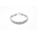 Bracelet Silver Sterling 925 Jewelry Ruby & Blue Sapphire Stone Women Gift C881